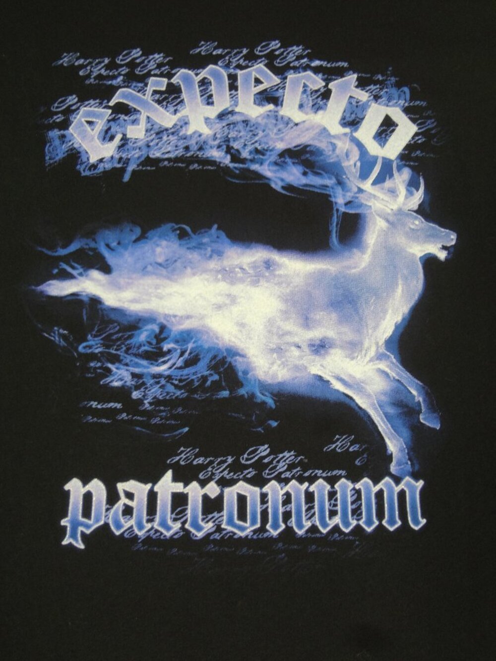 WIZARDING WORLD HARRY POTTER EXPECTO PATRONUM - BLACK XL WOMENS T-SHIRT L716